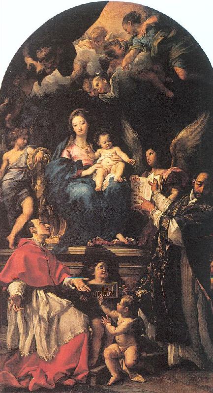 Maratta, Carlo Madonna and Child Enthroned with Angels and Saints Germany oil painting art